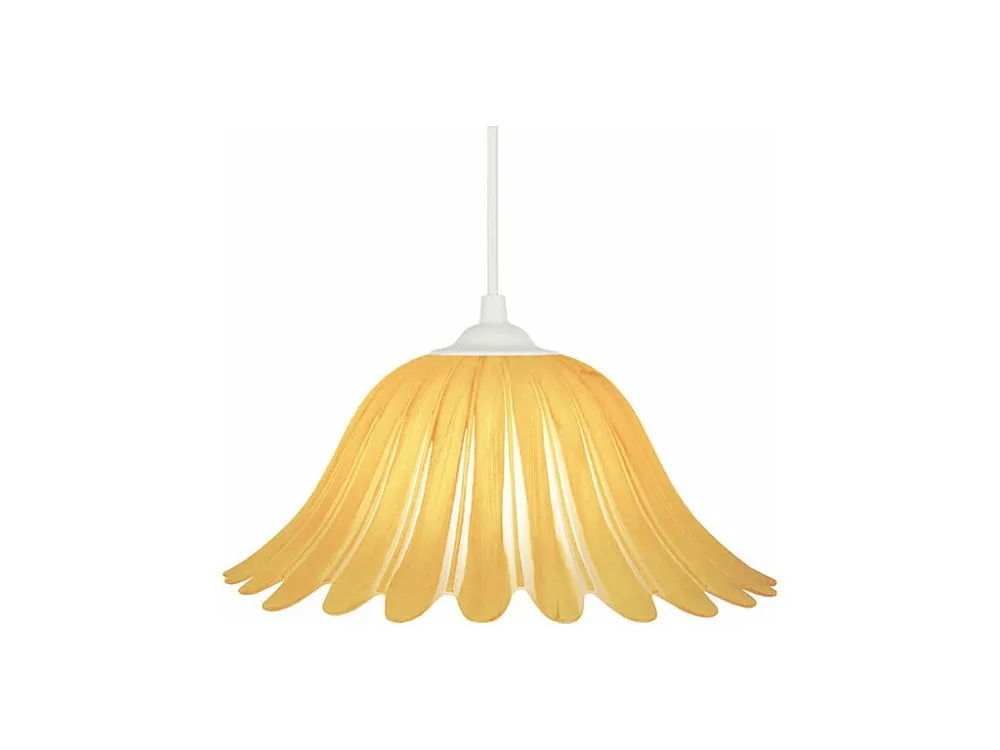 Luminária de Parede Externa Suspensão TOSEL NICOLE cordão de algodão globo amarelo D20 x H90 cm
