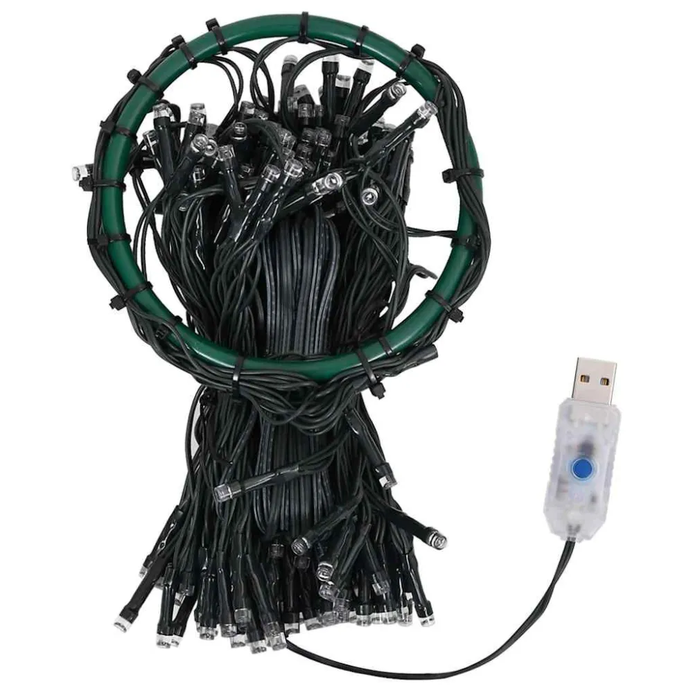 Luz de Passagem Cordão de luzes árvore de Natal 150 luzes LED 150 cm azul
