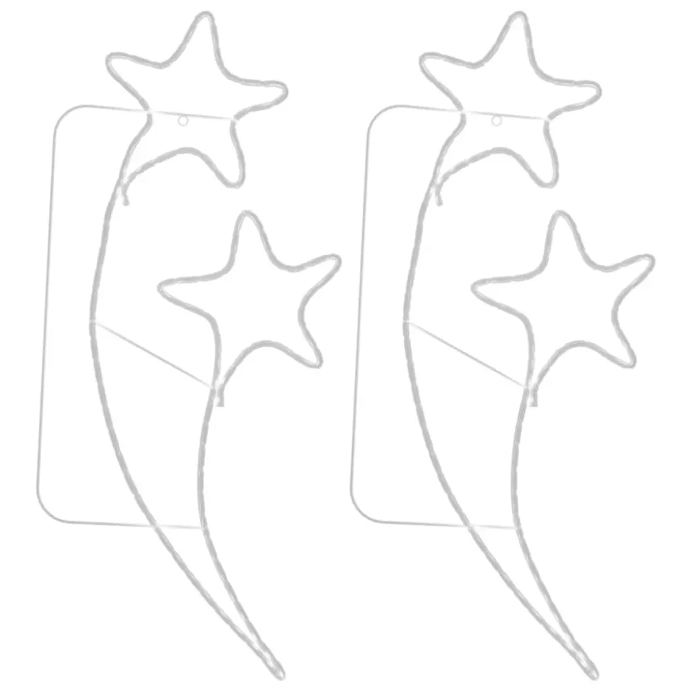 Refletor LED Solar Cordão iluminação em estrela 2 pcs 125,5x53x4,5cm branco tórrido