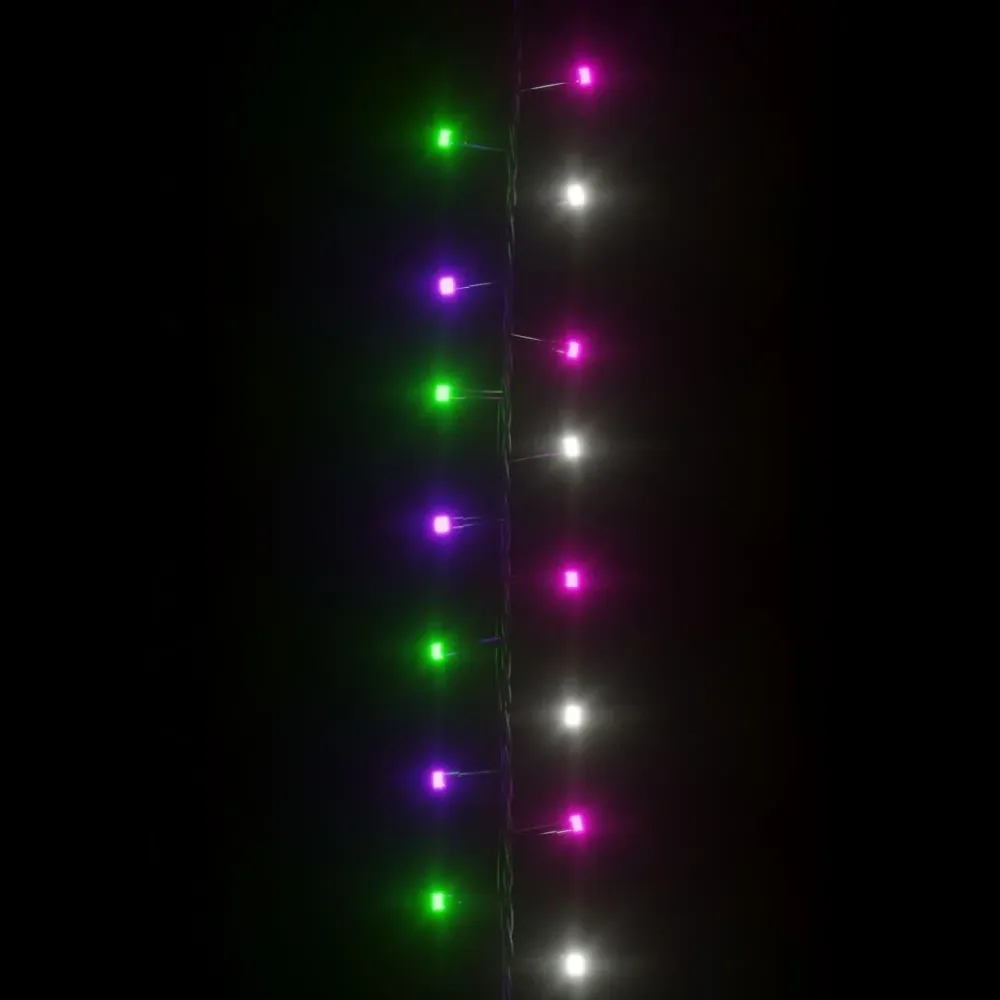 Refletor LED Solar Cordão de luzes compacto 400 luzes LED 13 m PVC pastel multicor