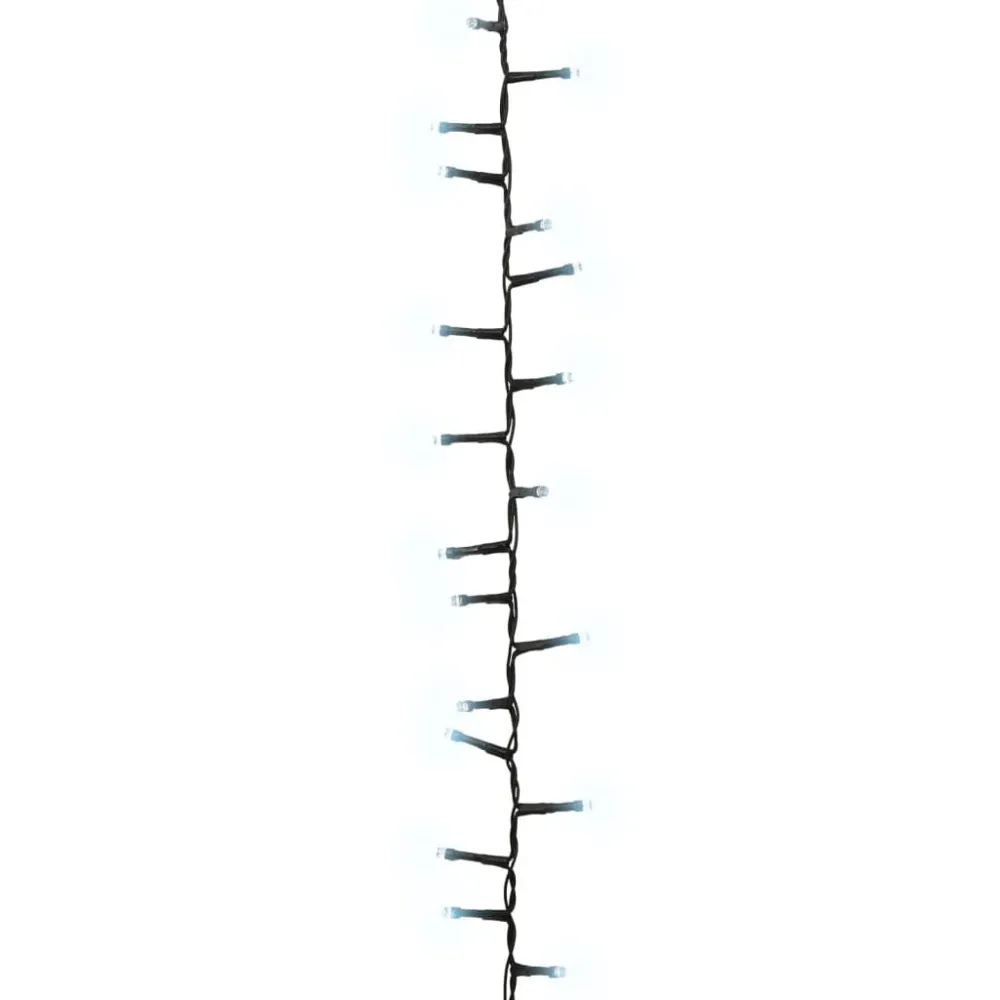 Resistente à Intempérie Cordão de luzes compacto 400 luzes LED 13 m PVC branco glacial