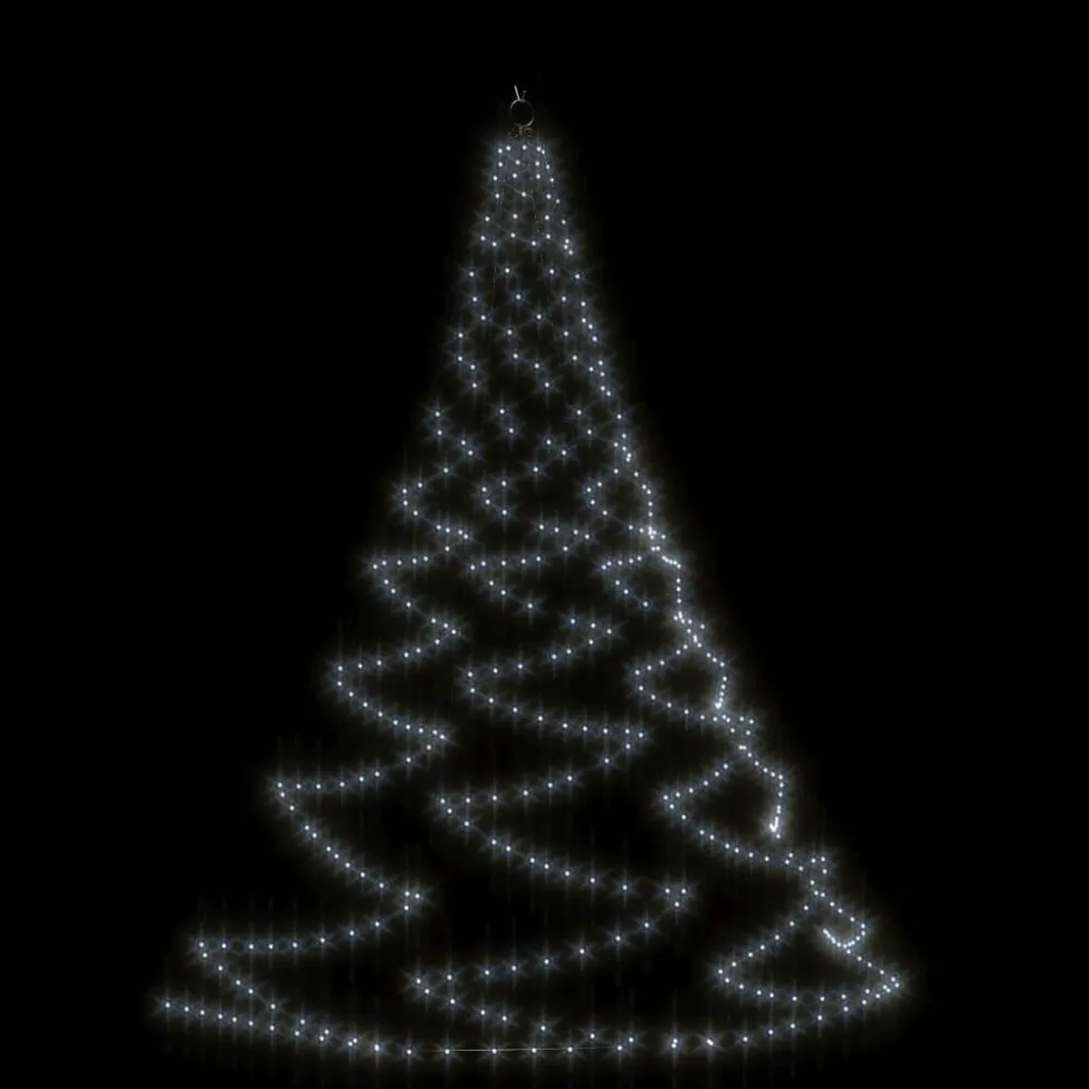 Árvore de Natal parede 260 luzes LED 3 m int/ext branco gelado
