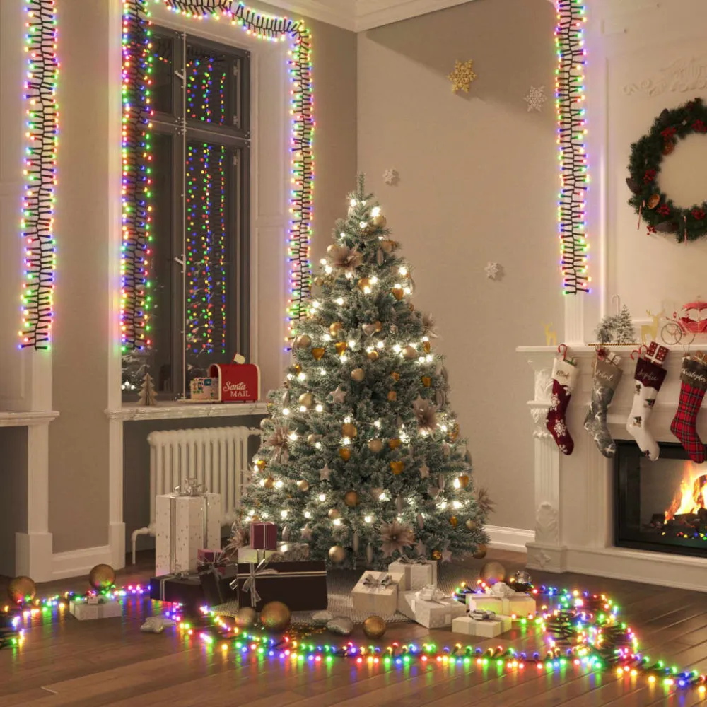 Spot de Embutir Cordão de luzes agrupadas 400 luzes LED 7,4 m PVC multicolorido