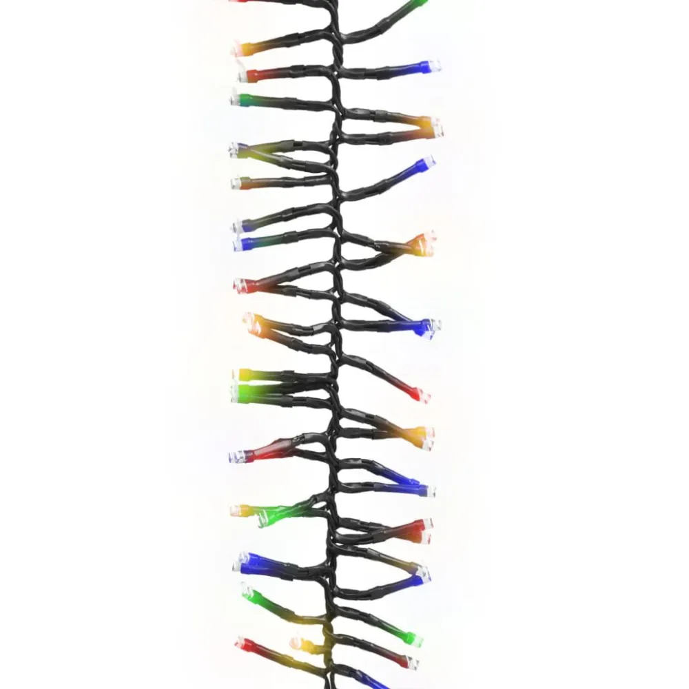 Spot de Embutir Cordão de luzes agrupadas 400 luzes LED 7,4 m PVC multicolorido