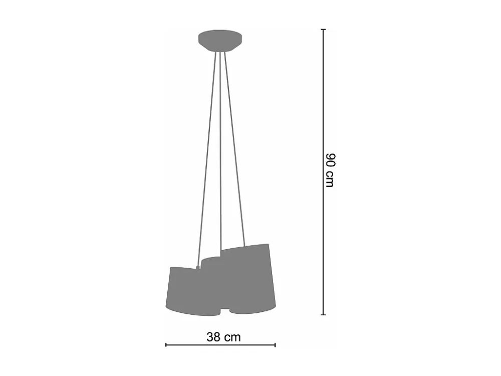 Suspensão TOSEL MARNE cordão de algodão globo Verde D32 x H90 cm para Jardim e Pátio