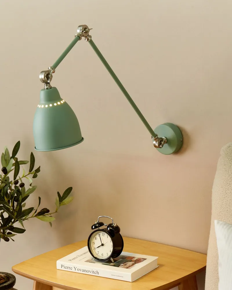 Long Arm Wall Light Light Green MISSISSIPPI
