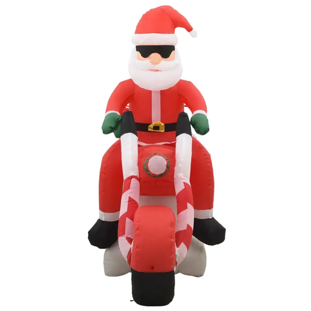 Pai Natal de mota insuflável LED IP44 160 cm Fácil Limpeza