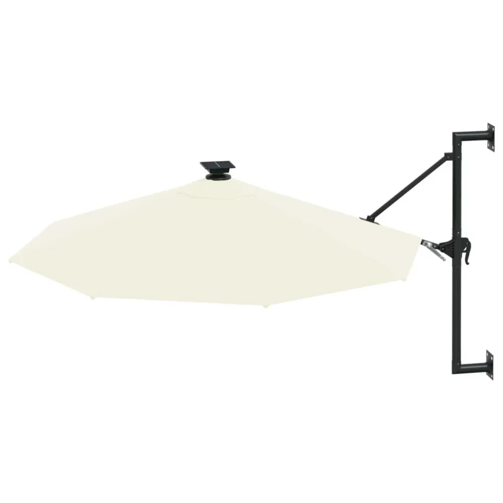Luminária de Parede Externa Guarda-sol para jardim de parede com luzes LED 300 cm areia