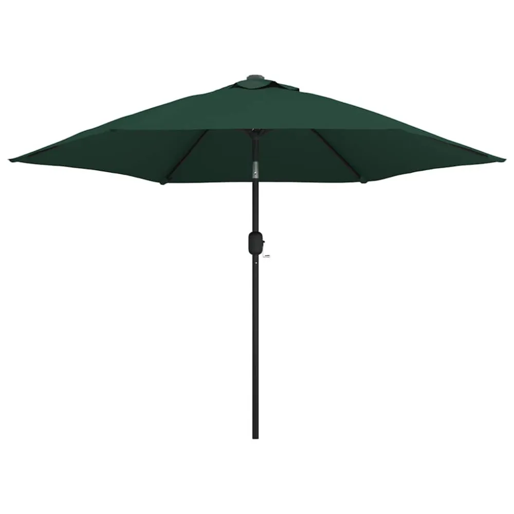 Resistente à Intempérie Guarda-sol de jardim cantilever com luzes LED 3 m verde