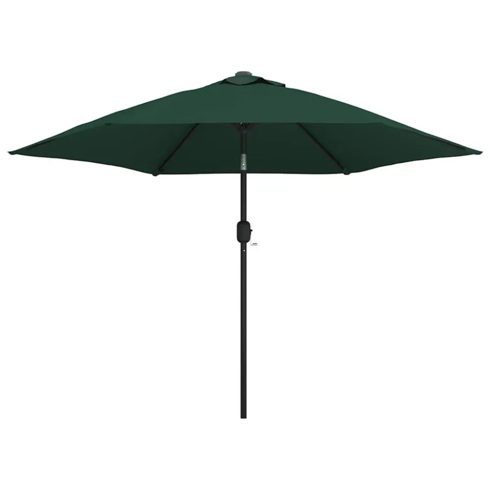 Resistente à Intempérie Guarda-sol de jardim cantilever com luzes LED 3 m verde