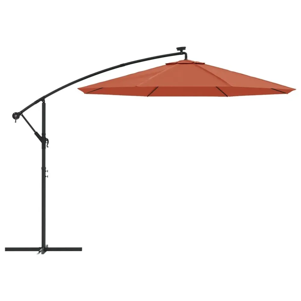 Spot de Embutir Guarda-sol cantilever de jardim luzes LED/poste ço terracotta