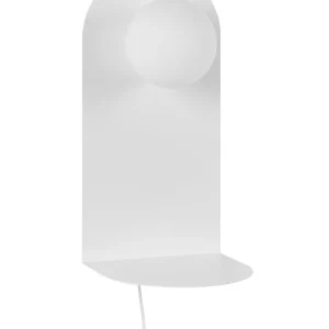 Metal Wall Lamp Shelf White MAPI