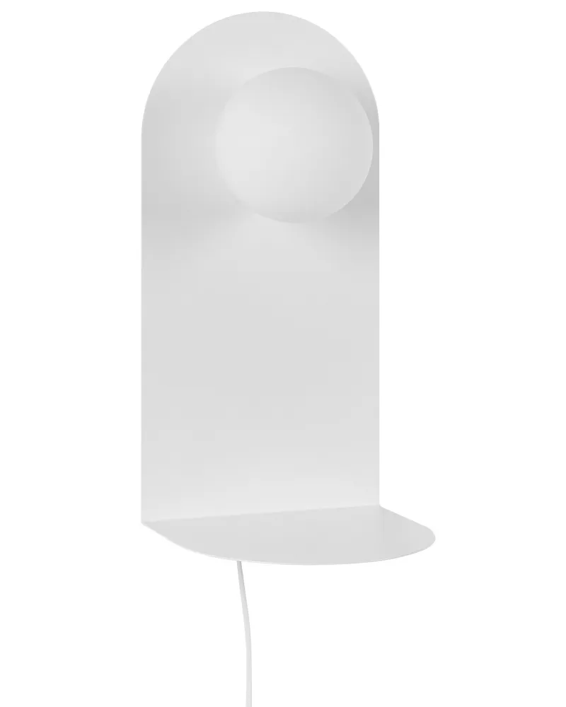 Metal Wall Lamp Shelf White MAPI