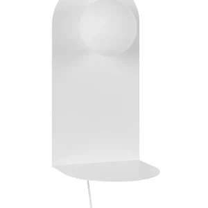 Metal Wall Lamp Shelf White MAPI