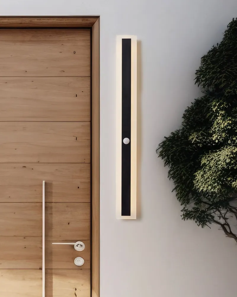 Candeeiro de parede LED com sensor de movimento preto 80 cm SAVANE