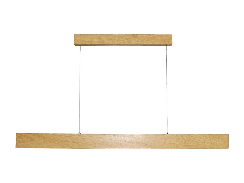 Candeeiro suspenso alumínio - L. 118,5 cm - Cor madeira clara - DORVAL com Conector IP65