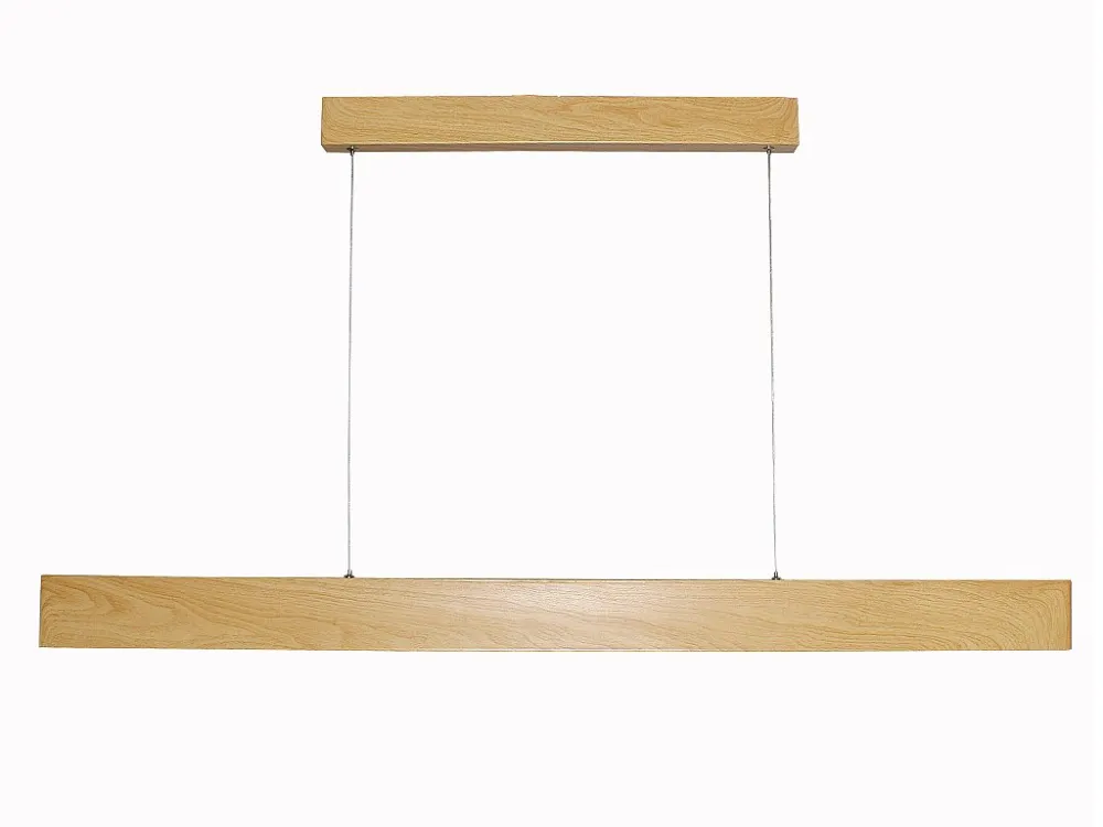 Candeeiro suspenso alumínio - L. 118,5 cm - Cor madeira clara - DORVAL com Conector IP65