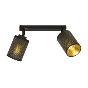 Candeeiro de Teto Bronx, Preto, 36x22x10 cm, EPIKASA Alumínio Anodizado