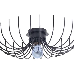 Candeeiro de Teto Carrara, Preto, 46 x 46 x 13 cm, EPIKASA para Instalação em Sanca