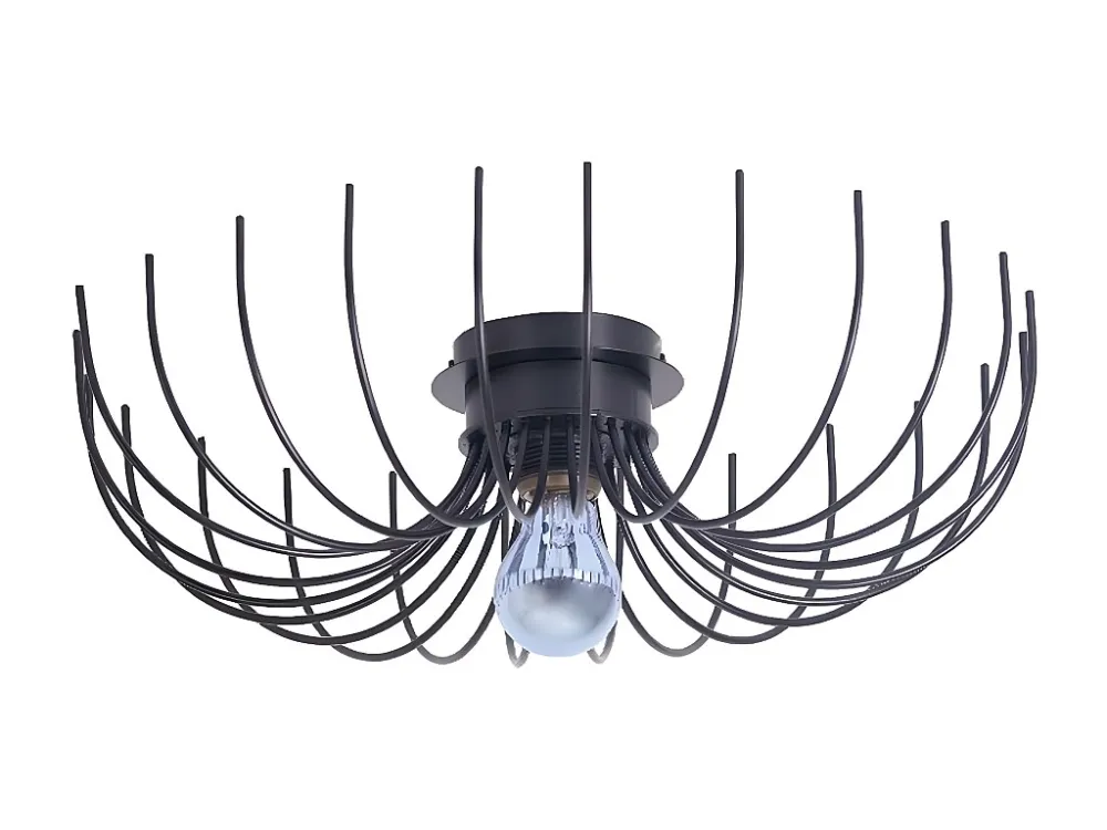 Candeeiro de Teto Carrara, Preto, 46 x 46 x 13 cm, EPIKASA para Instalação em Sanca