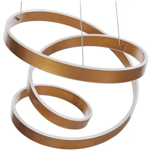 Candeeiro de teto com LED em metálico dourado WANLI (À Prova d'Água)