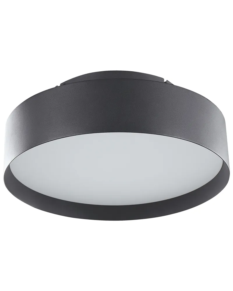Candeeiro de teto com LED em metálico preto ⌀ 45 cm MOEI Fácil Instalação