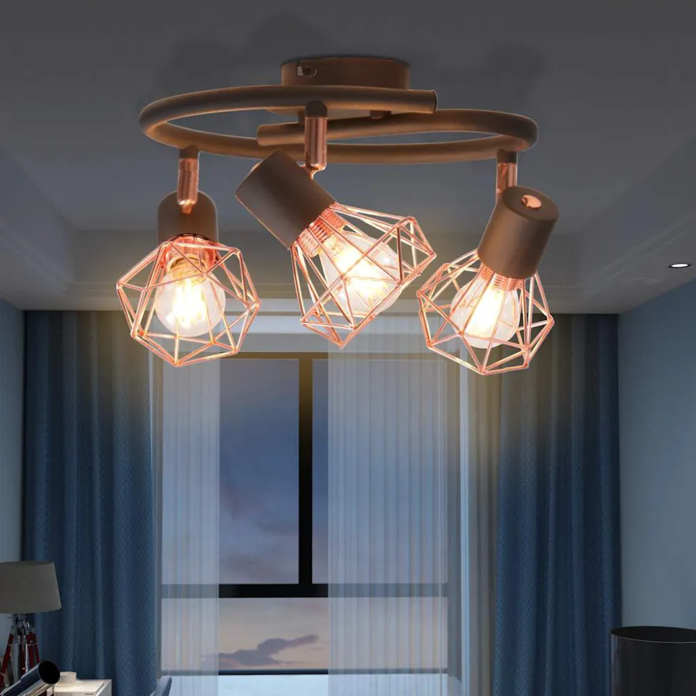 Candeeiro de teto com 3 lâmpadas filamentos LED 12 W | 12V | 100W