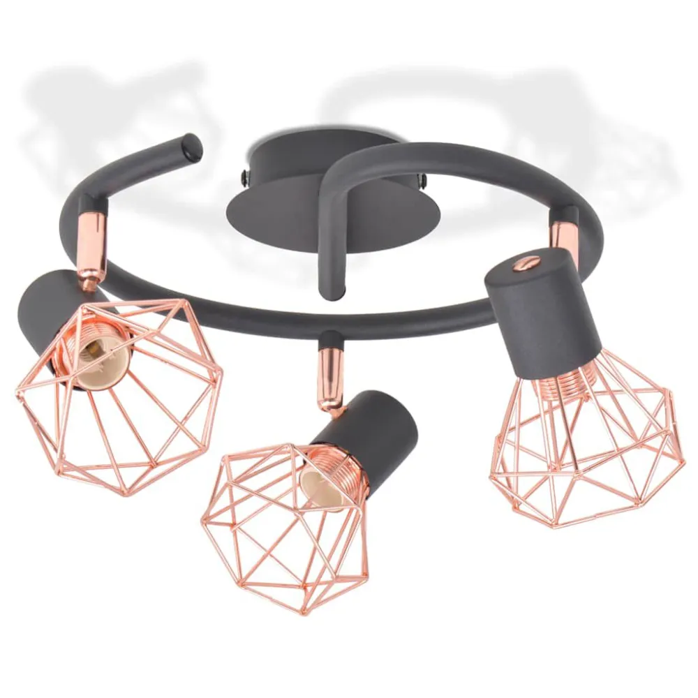 Candeeiro de teto com 3 lâmpadas filamentos LED 12 W | 12V | 100W