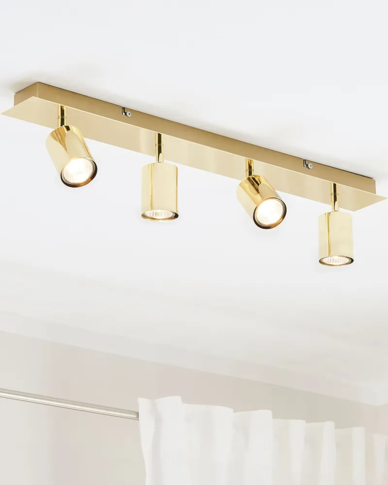 Candeeiro de teto dourado TIGRIS para Fita LED RGB