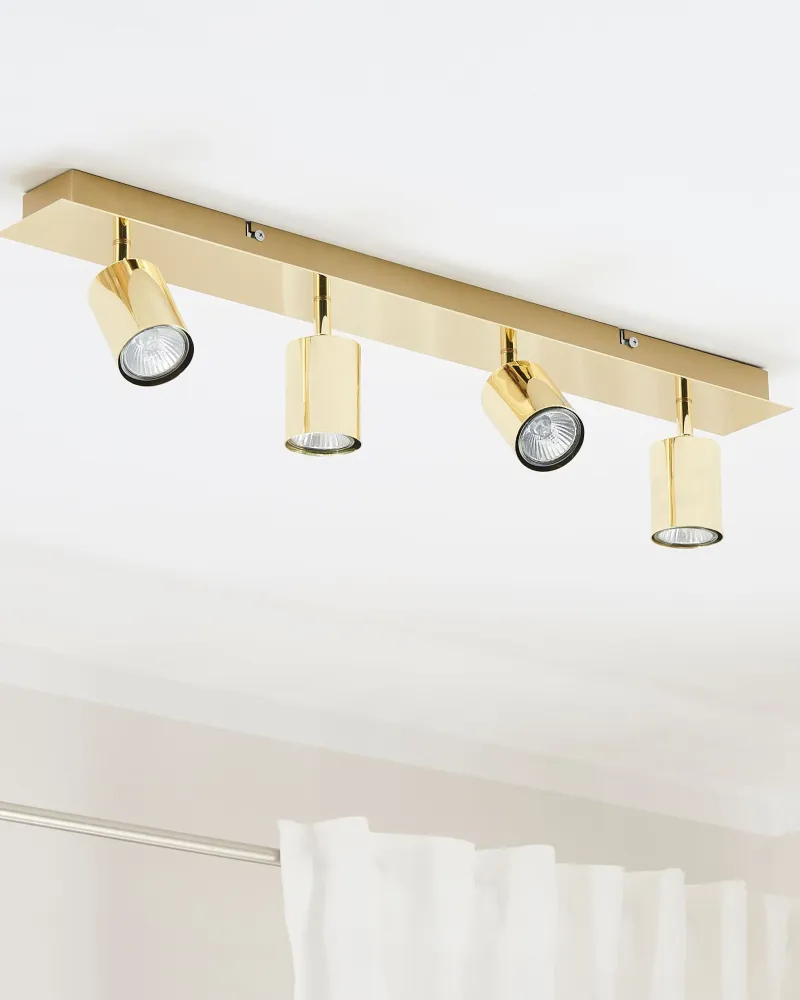 Candeeiro de teto dourado TIGRIS para Fita LED RGB