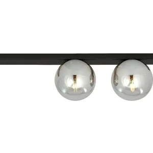Candeeiro de Teto Fit, Preto, 60x17x14 cm, EPIKASA com Sensor de Luz Diurna