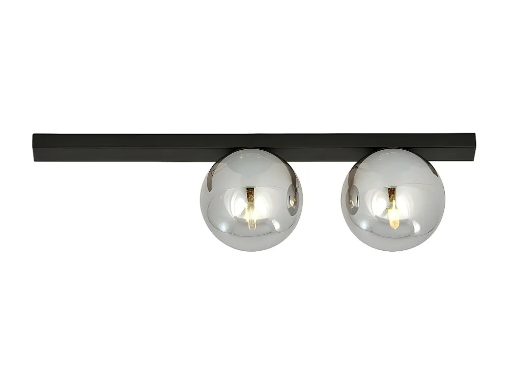 Candeeiro de Teto Fit, Preto, 60x17x14 cm, EPIKASA com Sensor de Luz Diurna
