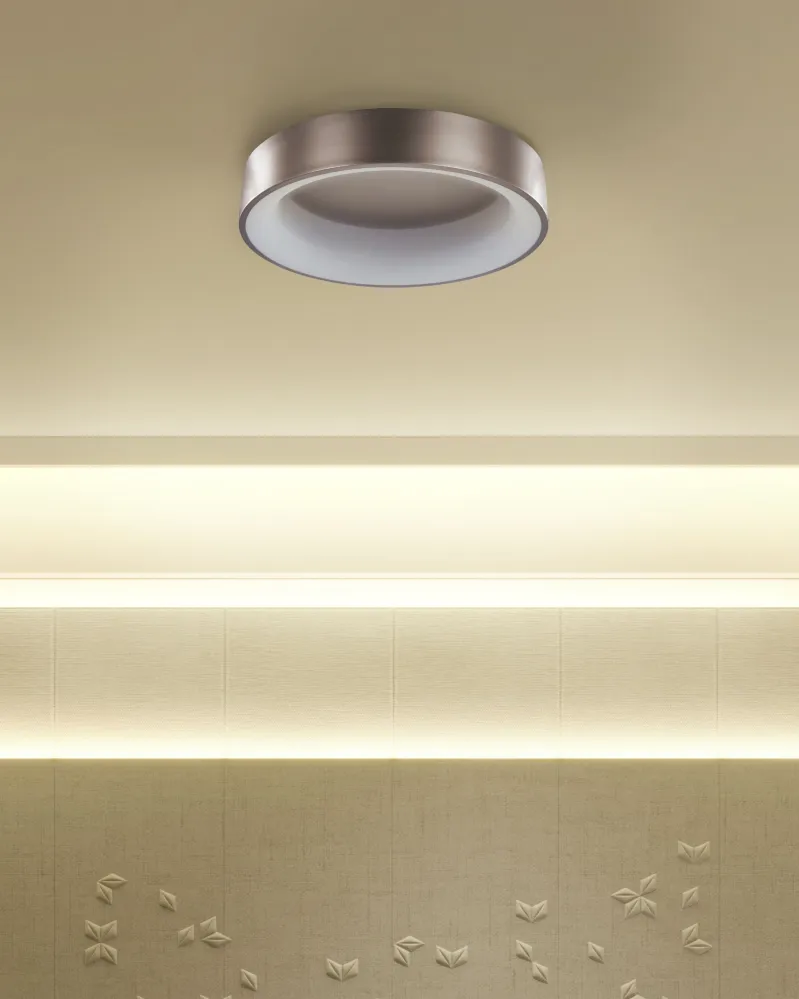 Candeeiro de teto LED em metal castanho nítido DAWEI Cabo 5 Metros