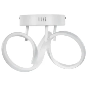 Candeeiro de teto LED em metálico branco MONGO