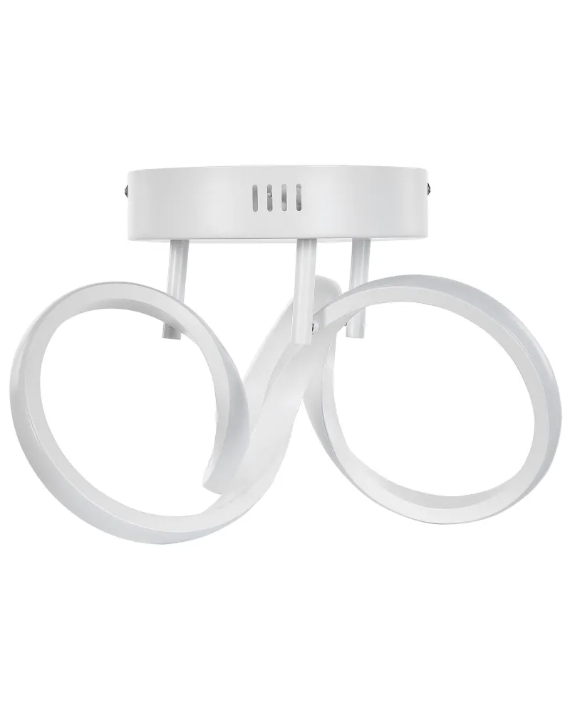 Candeeiro de teto LED em metálico branco MONGO