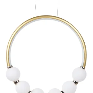 Candeeiro de teto LED em metálico dourado FANE
