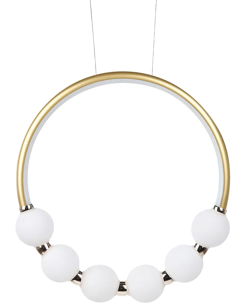 Candeeiro de teto LED em metálico dourado FANE
