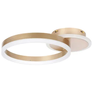 Candeeiro de teto LED em metálico dourado GLYDE