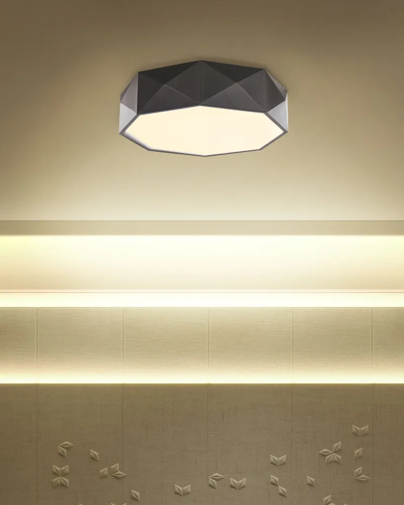 Candeeiro de teto LED em metálico preto SVAY