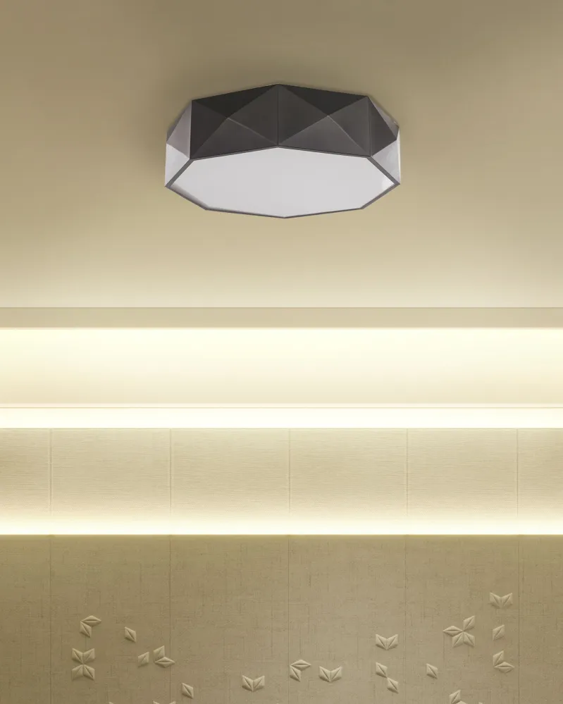 Candeeiro de teto LED em metálico preto SVAY