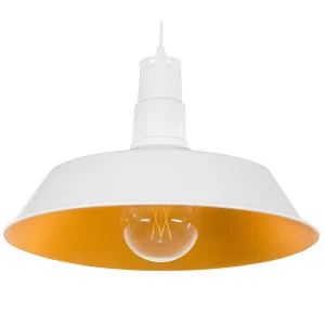 Candeeiro de teto em metálico branco BAYOU para Instalação em Sanca