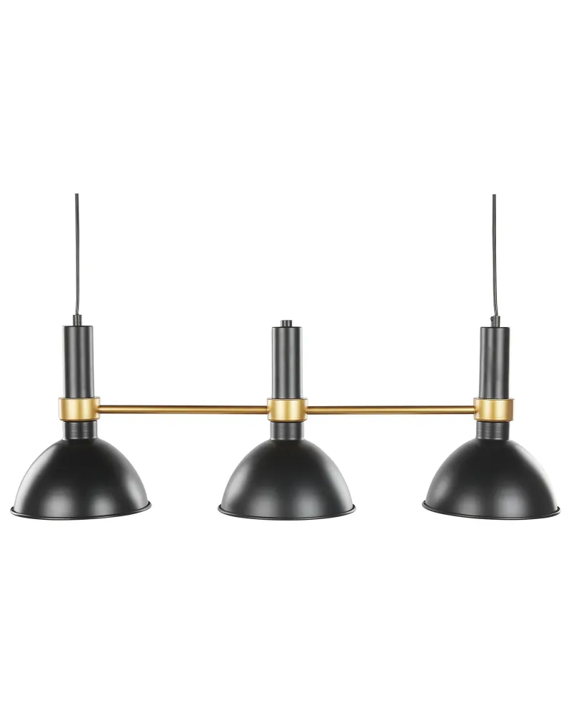 Candeeiro de teto em metálico preto e dourado BELES