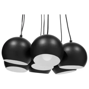 Candeeiro de teto em metálico preto OLZA com Controle Remoto