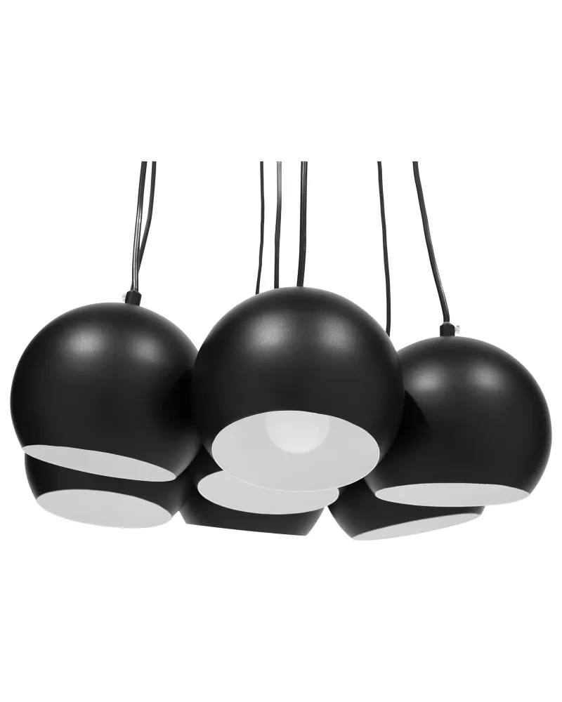 Candeeiro de teto em metálico preto OLZA com Controle Remoto