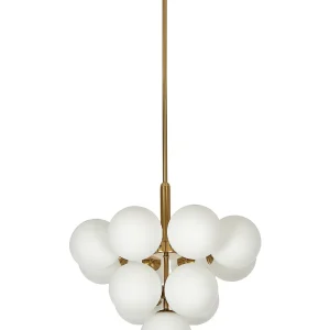 Candeeiro de teto para 13 lâmpadas em metal de cor tom terroso BIRRIE para Fita LED RGB