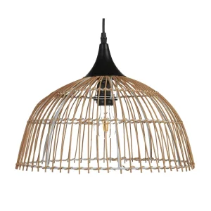 Candeeiro de teto em rattan cor autêntico BARARIS