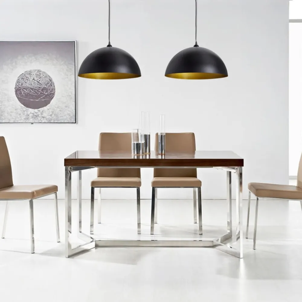 Candeeiros de teto 2 pcs altura ajustável semiesféricos preto Fácil Instalação