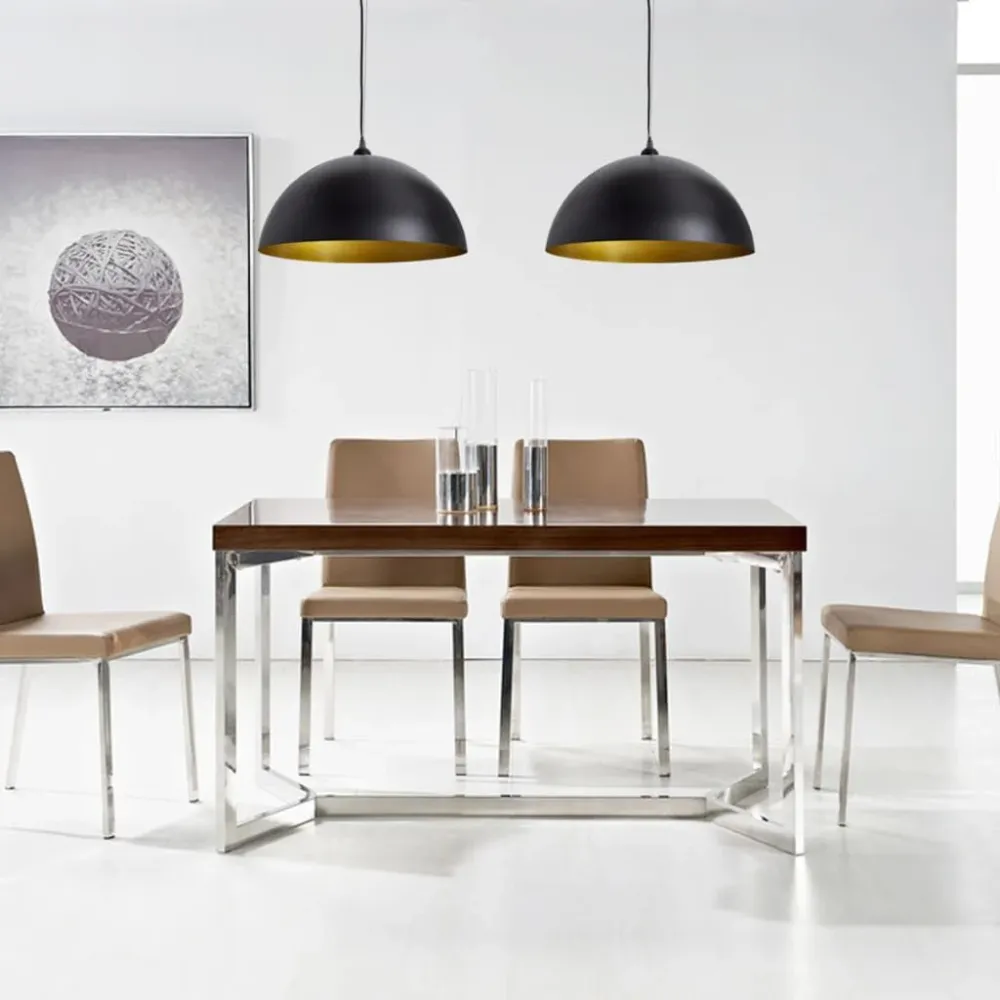 Candeeiros de teto 2 pcs altura ajustável semiesféricos preto Fácil Instalação