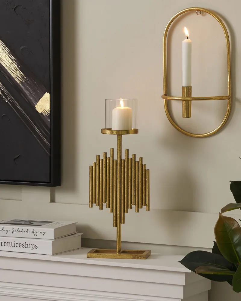 Candle Holder NIAS Metálico Gold
