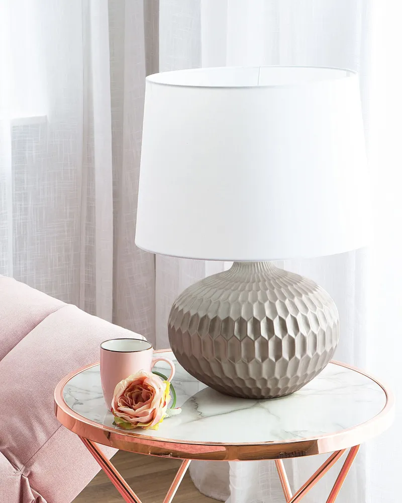 Ceramic Table Lamp Gold PIRITA